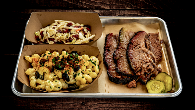 Sliced Brisket Plate.