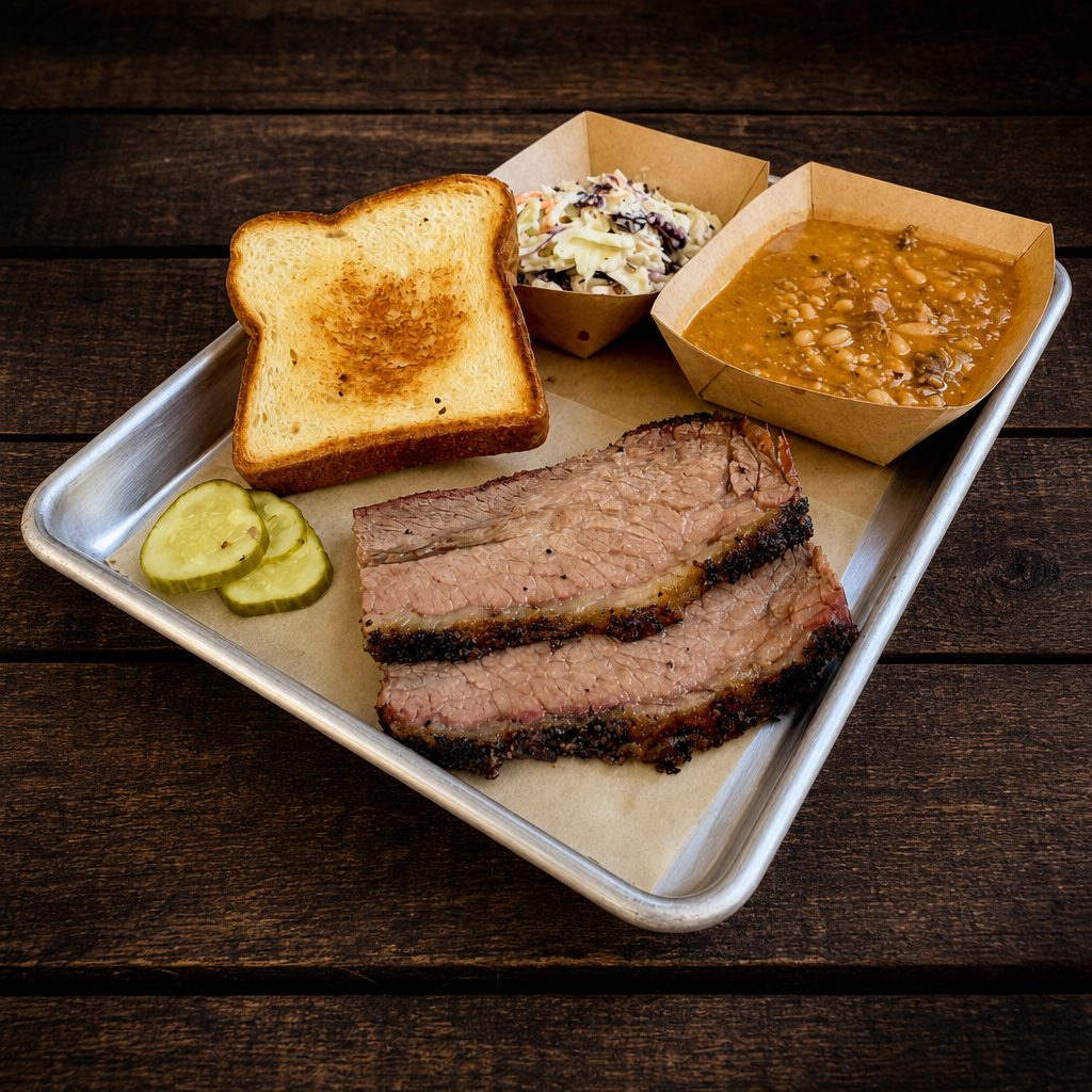 Sliced Brisket Plate.