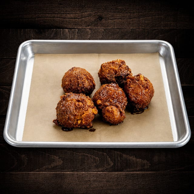 Hot Honey Glazed Hush Puppies.