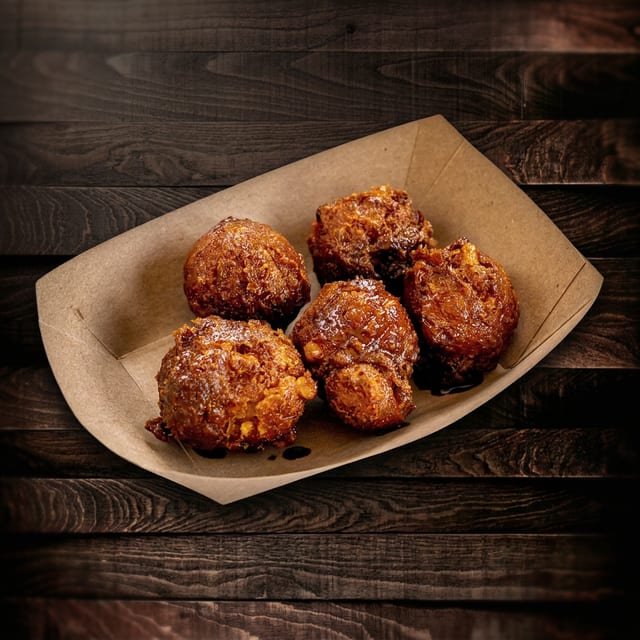 Hot Honey Glazed Hush Puppies.
