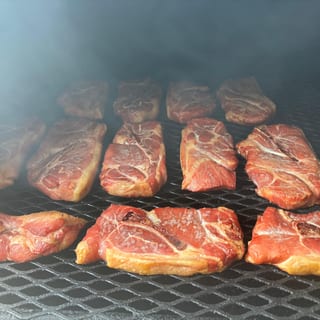 Smoked Pork Steak Plate