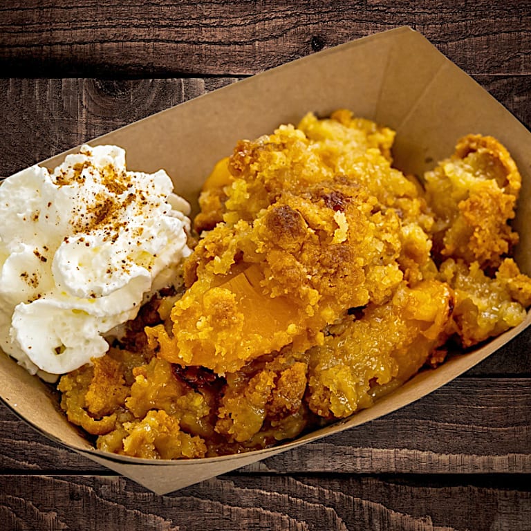 Indulge in Our Peach Cobbler